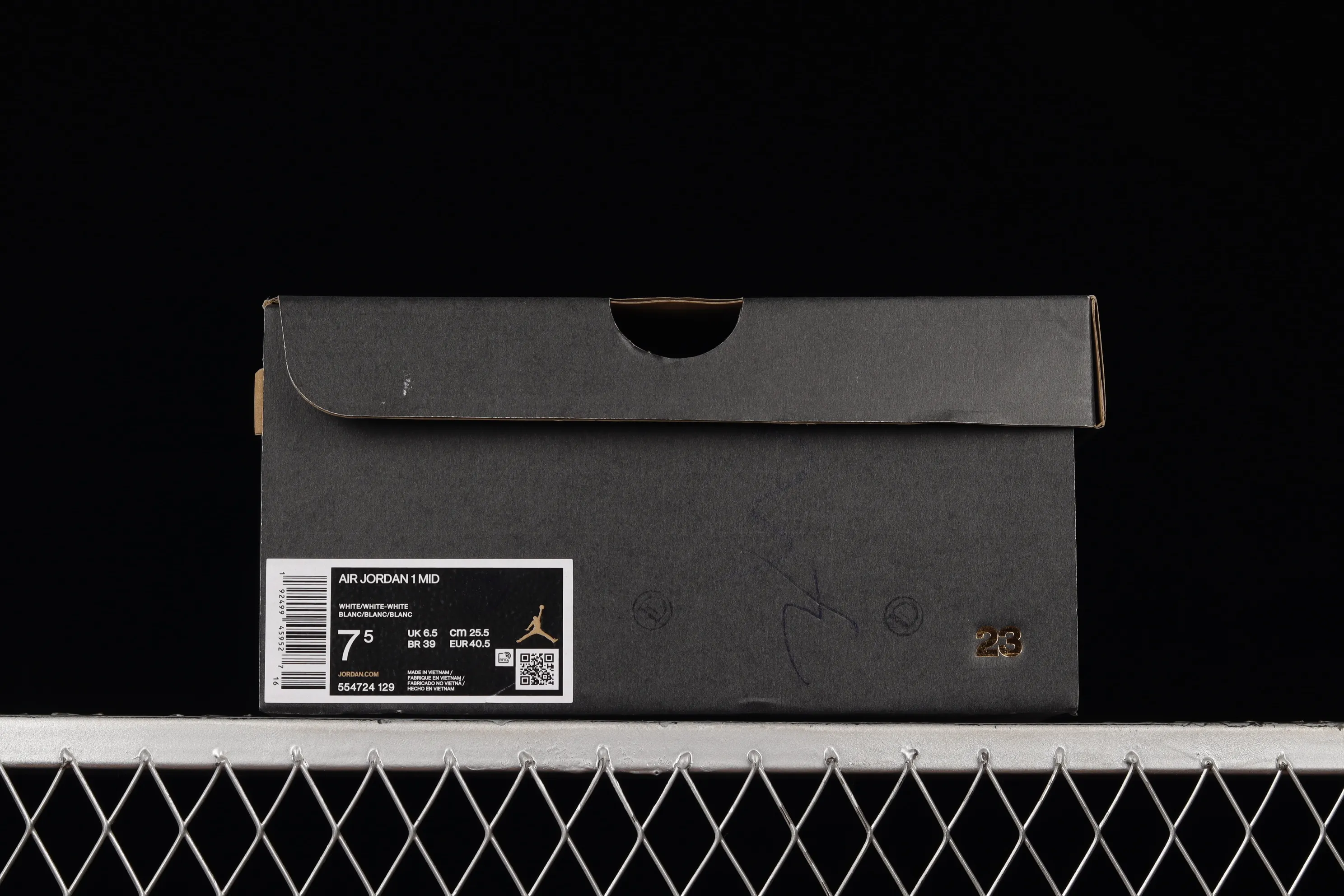 All categories Air Jordan Jordan series basketball shoes Air Jordan 1 Mid Air Jordan 1 Mid "PS5" AJ1 Joe 1 theme video game black and white gray mid-top basketball shoes 554724-129